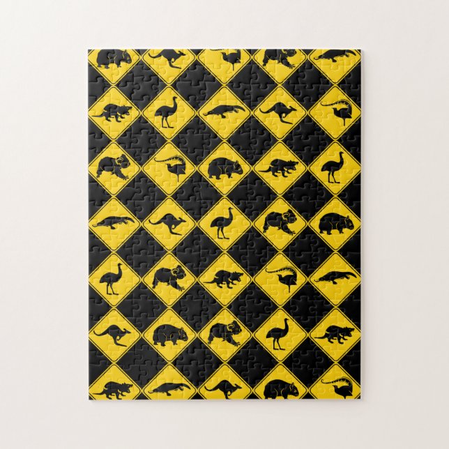 Puzzle Patrón de tablero de cheques de Rótulos de carrete (Vertical)