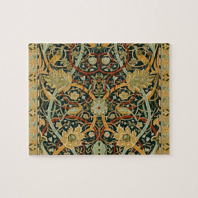 Puzzle Patrón de tapiz del bosque de William Morris: Vint (Horizontal)