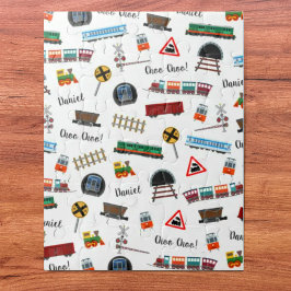 Puzzle Patrón de tren Niño pequeño Nombre Choo Choo Niños