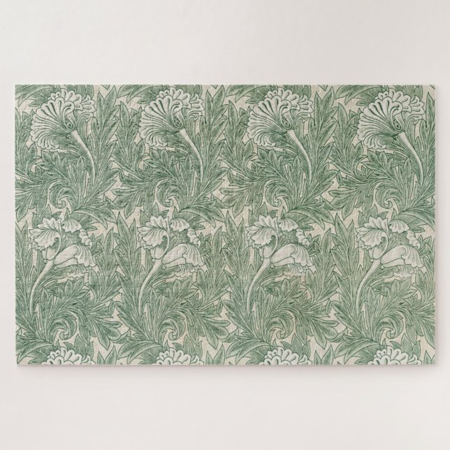 Puzzle Patrón de tulipanes (por William Morris) (Horizontal)