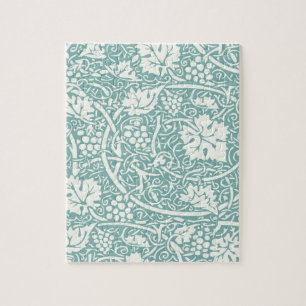 Puzzle Patrón de uva William Morris turquesa