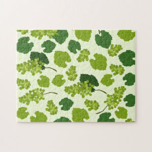 Puzzle Patrón de uvas y hojas de uva