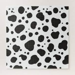 Puzzle Patrón de vaca negro y blanco