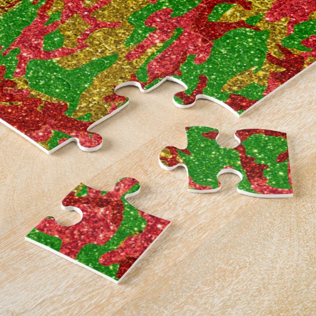 Puzzle Patrón De Xmas De Oro De Haus Of Camo (Lado)