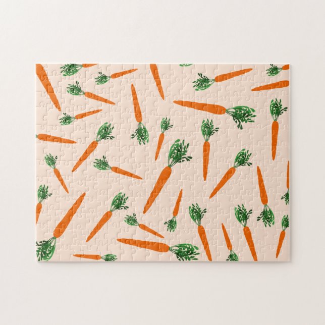 Puzzle Patrón de Zanahoria Naranja (Horizontal)