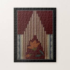 Puzzle Patrón Decano Con Flor Y Spiración