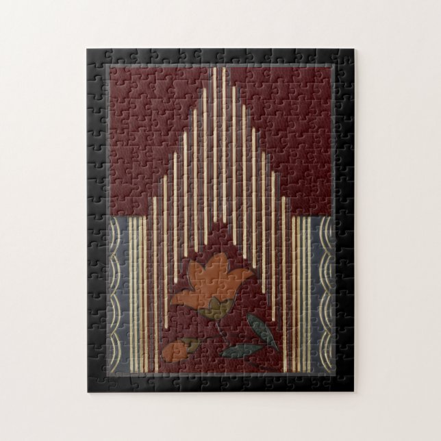 Puzzle Patrón Decano Con Flor Y Spiración (Vertical)