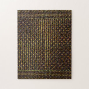 Puzzle Patrón decorativo marrón dorado