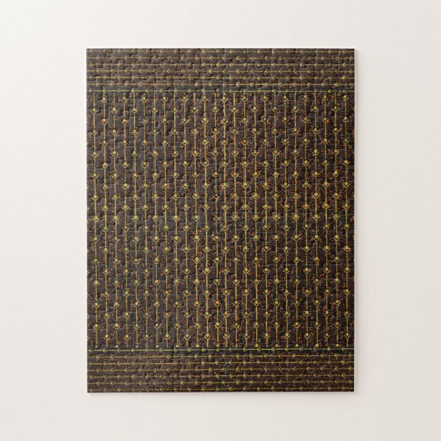 Puzzle Patrón decorativo marrón dorado (Vertical)
