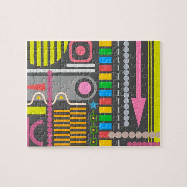 Puzzle Patrón del panel de control de tecnología abstract (Horizontal)