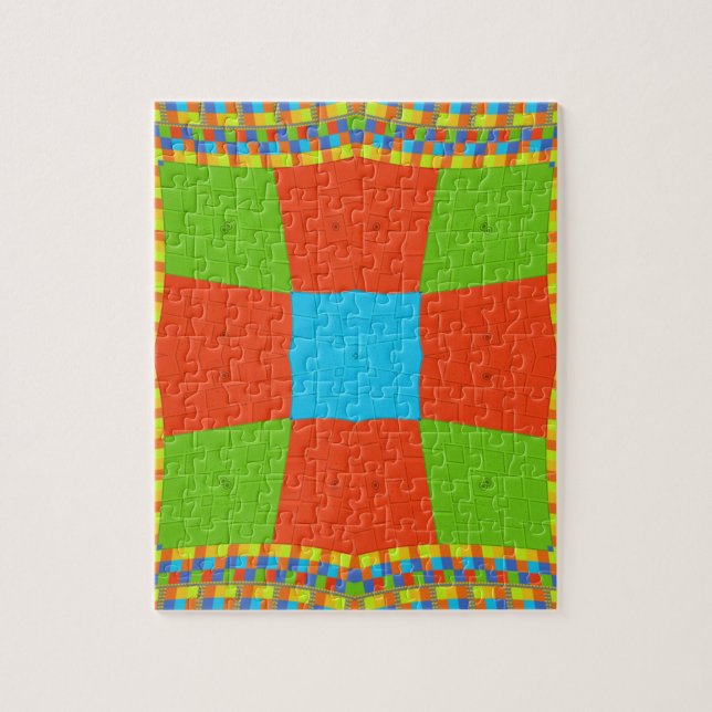 Puzzle Patrón étnico tribal europeo (Vertical)