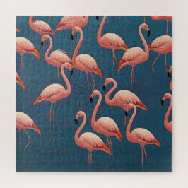 Puzzle Patrón Flamingo