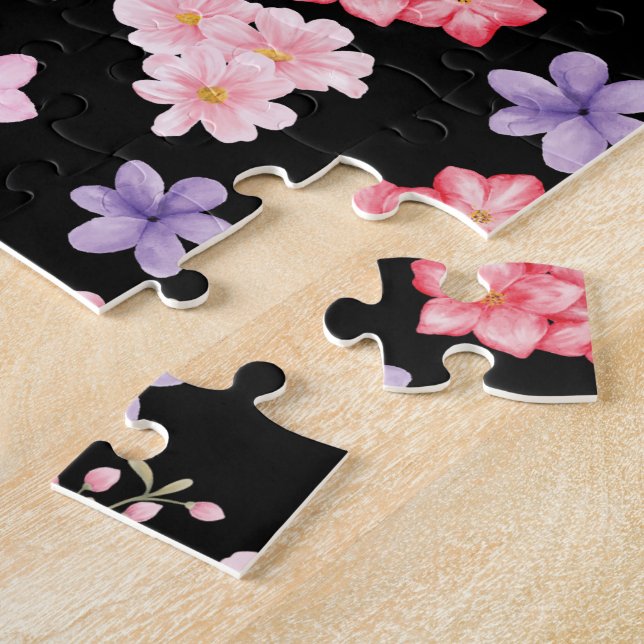 Puzzle Patrón floral acuarela  (Lado)