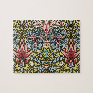 Puzzle Patrón floral de cabeza de serpiente de William Mo
