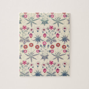 Puzzle Patrón floral de margarita William Morris rojo nar