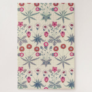 Puzzle Patrón floral de margarita William Morris rojo nar
