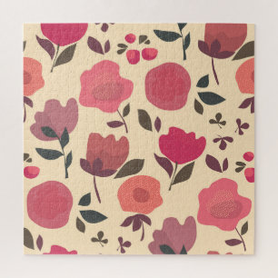 Puzzle Patrón Floral De Polvo Estilo Boho.