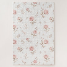 Patrón Floral de Rosa Polvorienta Vintage Rosa Cla