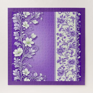 Puzzle Patrón floral Lilac-Purple