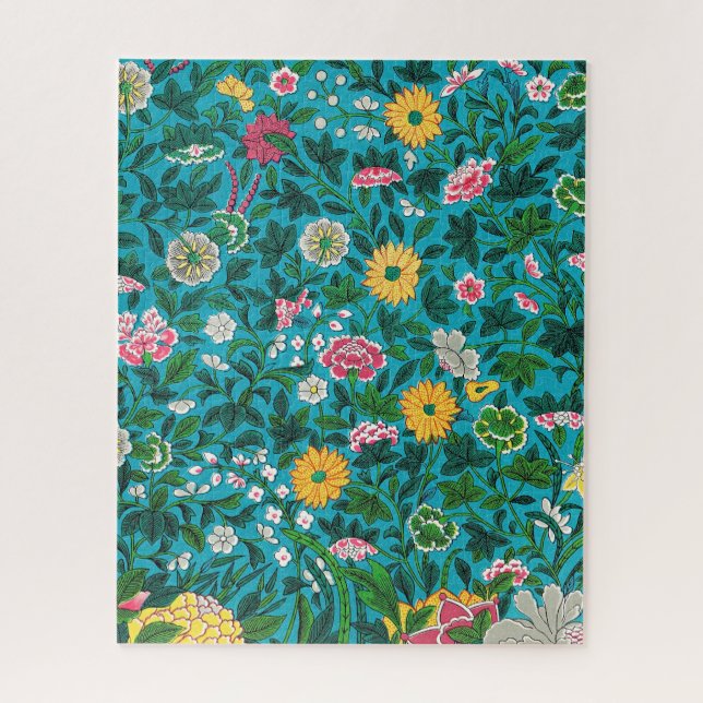 Puzzle Patrón floral ornamental (Vertical)