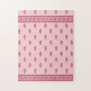 Puzzle Patrón floral rosado