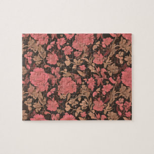 Puzzle Patrón Floral Vintage Con Flores De Colores Pastel
