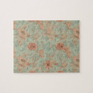 Puzzle Patrón Floral Vintage Con Flores De Colores Pastel