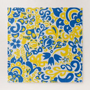 Puzzle Patrón folclórico con los colores de la bandera uc