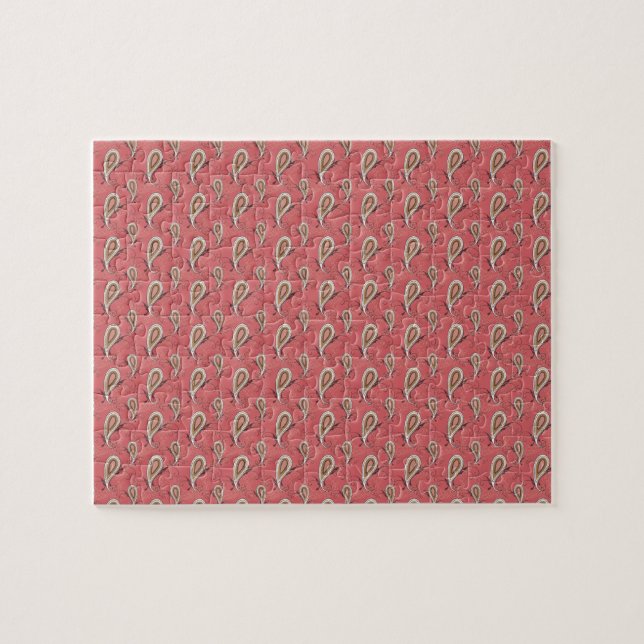 Puzzle Patrón Foxglove Petal Paisley (Horizontal)