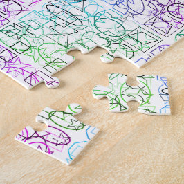 Puzzle Patrón geométrico abstracto | Baldosa y filtrada |