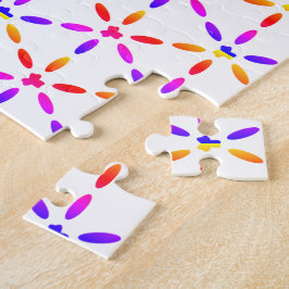 Puzzle Patrón geométrico colorido sobre blanco