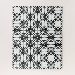 Puzzle Patrón geométrico con ambiente retro elegante