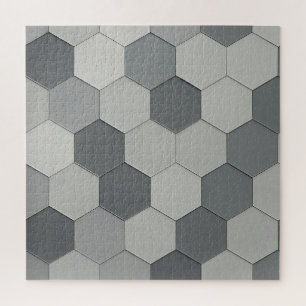 Puzzle Patrón geométrico de baldosas hexagonales modernas