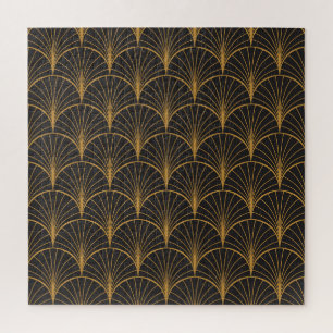 Puzzle Patrón geométrico de círculos Art Deco