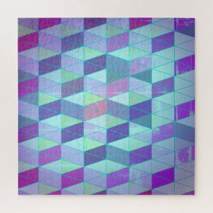 Puzzle Patrón geométrico de cubos a triángulos