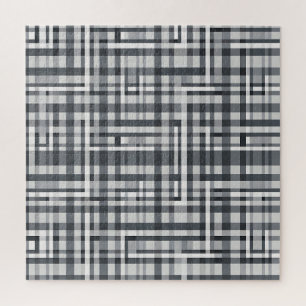 Puzzle Patrón geométrico de verificación de píxel monocro