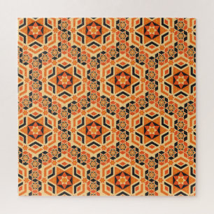 Puzzle Patrón geométrico italiano del suelo, mosaico vint