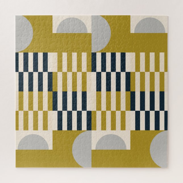 Puzzle Patrón geométrico moderno, retro escandinavo (Vertical)