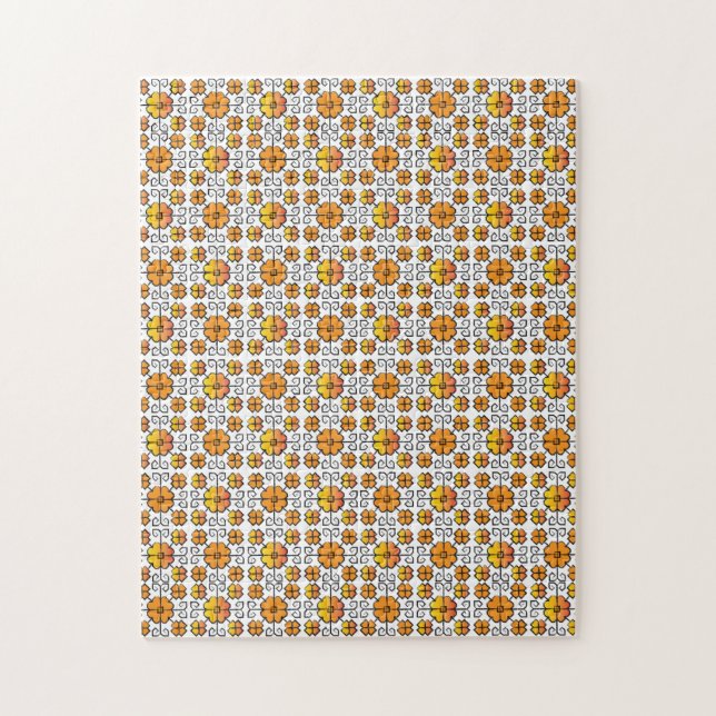 Puzzle Patrón geométrico V del signo del SUN letón tradic (Vertical)