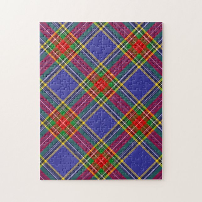 Puzzle Patrón MacBeth Clan Tartan Plaid (Vertical)