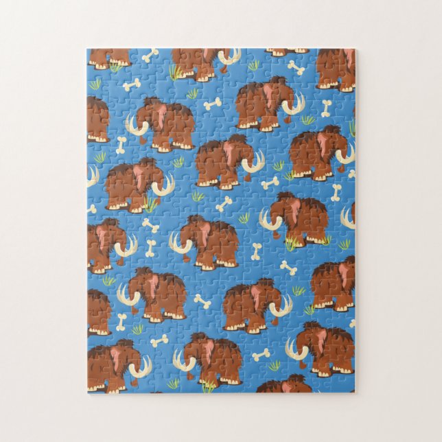 Puzzle Patrón Mammoth personalizado lindo. (Vertical)