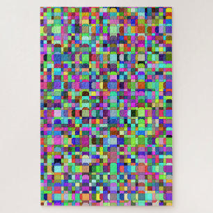 Puzzle Patrón multicolor de formas de cuadrados abstracto