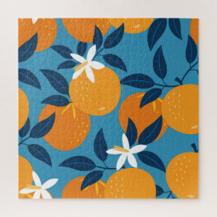 Puzzle Patrón naranja: textura inoxidable vintage