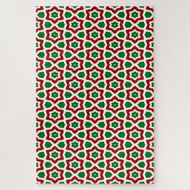 Puzzle Patrón Navideño Ornamentado (Vertical)