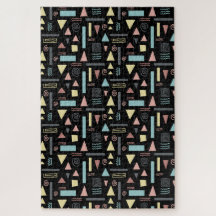 Patrón negro de formas geométricas