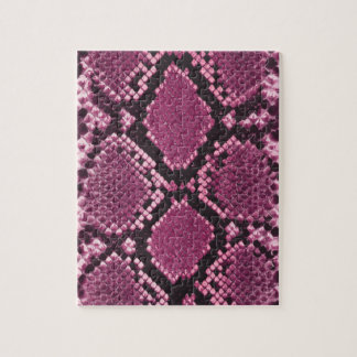 Puzzle Patrón Piel de serpiente rosa