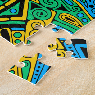 Puzzle Patrón Pintado A Mano Y Digitalmente Art. 21
