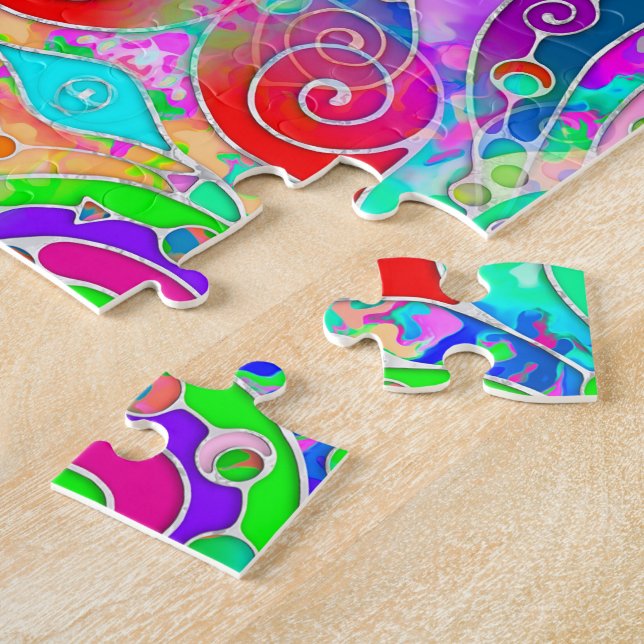 Puzzle Patrón Pintado A Mano Y Digitalmente Art. 22 (Lado)