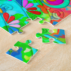 Puzzle Patrón Pintado A Mano Y Digitalmente Artículo 18
