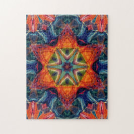 Puzzle Patrón psicodélico colorido de Kaleidoscope